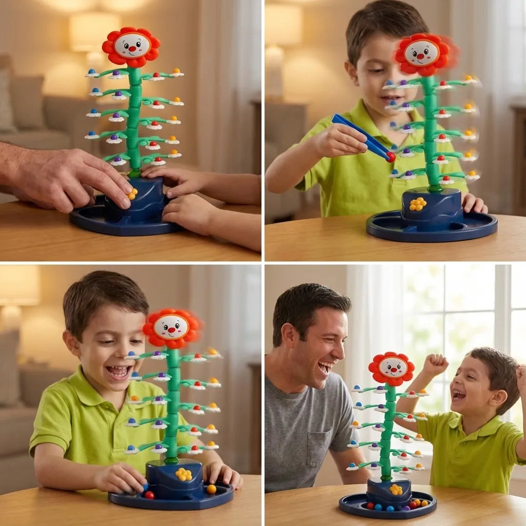 Activa el modo vibración y prepara el girasol.