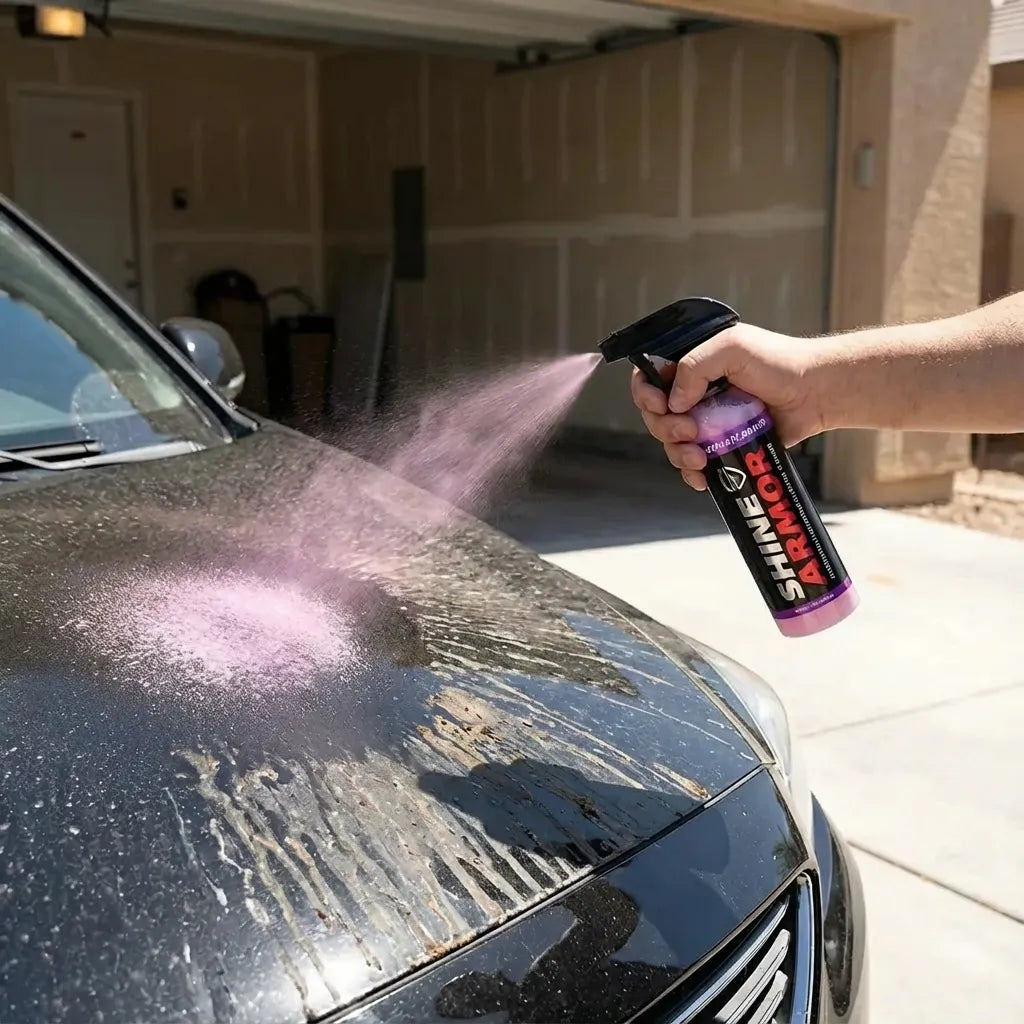 Rocía directamente sobre la superficie, sin necesidad de agua.